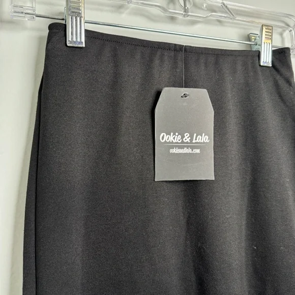 OOKIE & LALA Women's XS‎ Pull On Black Tweed Pencil Skirt NWT - Picture 2 of 5